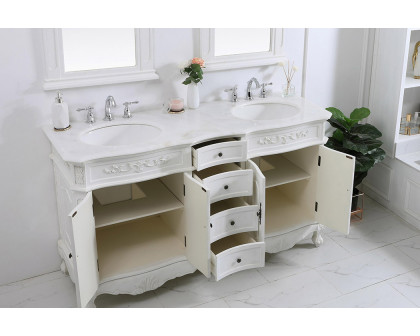 Elegant Danville Double Vanity Sink Set - Antique White (VF10160DAW)