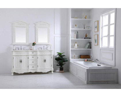 Elegant Danville Double Vanity Sink Set - Antique White (VF10160DAW)