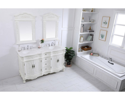 Elegant Danville Double Vanity Sink Set - Antique White (VF10160DAW)