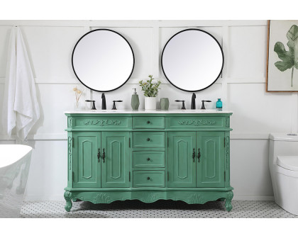 Elegant Danville Double Vanity Sink Set - Vintage Mint (VF10160DVM)