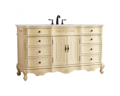 Elegant Danville Single Vanity Sink Set - Light Antique Beige (VF10160LT)