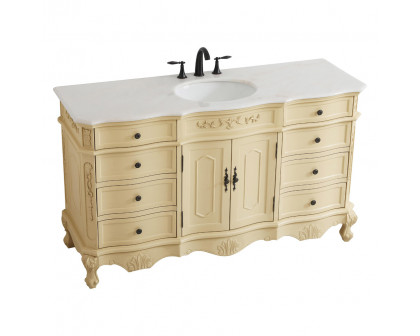 Elegant Danville Single Vanity Sink Set - Light Antique Beige (VF10160LT)