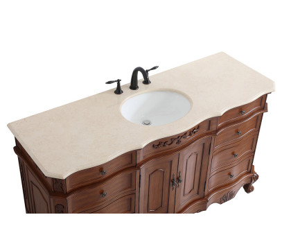 Elegant Danville Single Vanity Sink Set - Teak (VF10160TK)