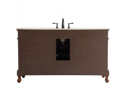 Elegant Danville Single Vanity Sink Set - Teak (VF10160TK)