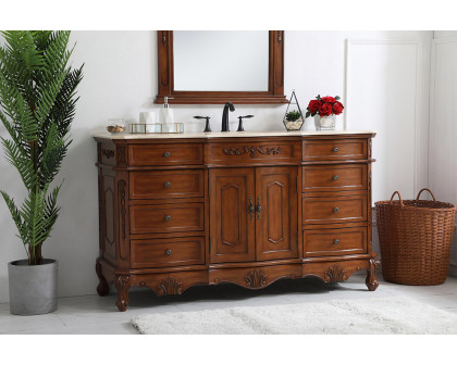 Elegant Danville Single Vanity Sink Set - Teak (VF10160TK)