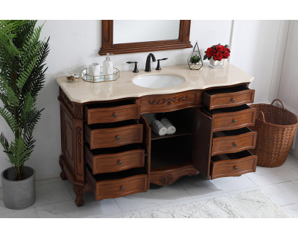 Elegant Danville Single Vanity Sink Set - Teak (VF10160TK)