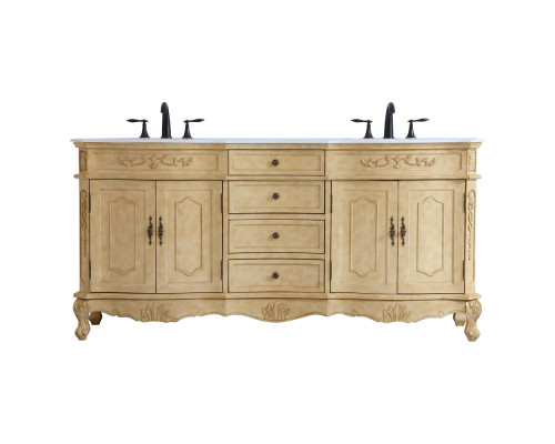 Elegant Danville Double Vanity Sink Set - Antique Beige (VF10172DAB)