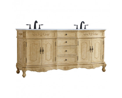 Elegant Danville Double Vanity Sink Set - Antique Beige (VF10172DAB)