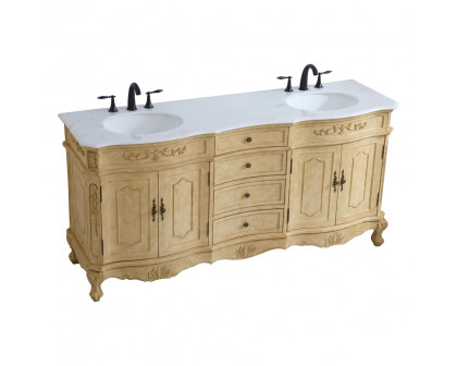 Elegant Danville Double Vanity Sink Set - Antique Beige (VF10172DAB)