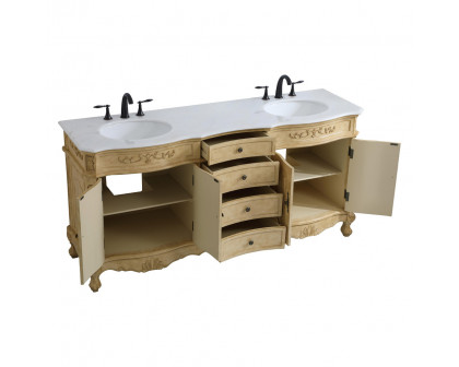 Elegant Danville Double Vanity Sink Set - Antique Beige (VF10172DAB)