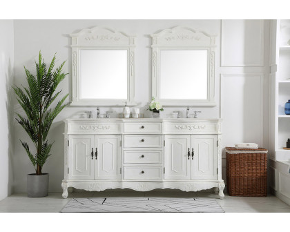 Elegant Danville Double Vanity Sink Set - Antique White (VF10172DAW)