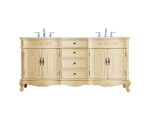 Elegant Danville Double Vanity Sink Set - Light Antique Beige (VF10172DLT)