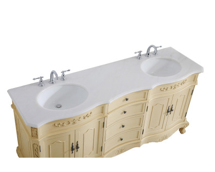 Elegant Danville Double Vanity Sink Set - Light Antique Beige (VF10172DLT)