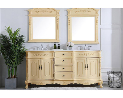 Elegant Danville Double Vanity Sink Set - Light Antique Beige (VF10172DLT)