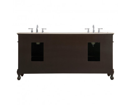 Elegant Danville Double Vanity Sink Set - Teak (VF10172DTK)