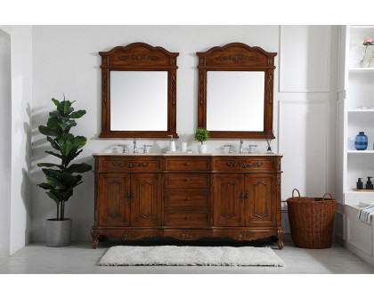 Elegant Danville Double Vanity Sink Set - Teak (VF10172DTK)