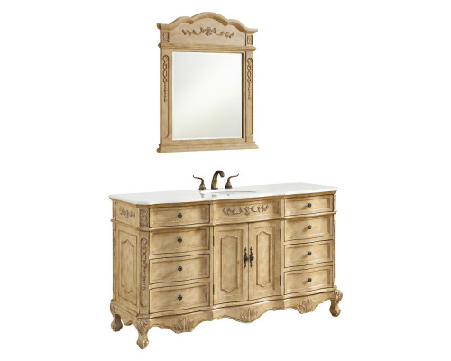 Elegant Danville Vanity Sink Set - Antique Beige (VF101S60AB)