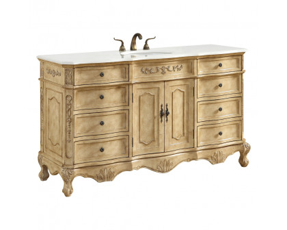 Elegant Danville Vanity Sink Set - Antique Beige (VF101S60AB)