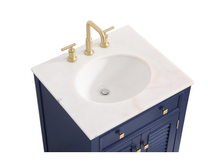 Elegant Cape Cod Free Standing Single Bathroom Vanity Set - Blue, L 24" (VF10424BL)