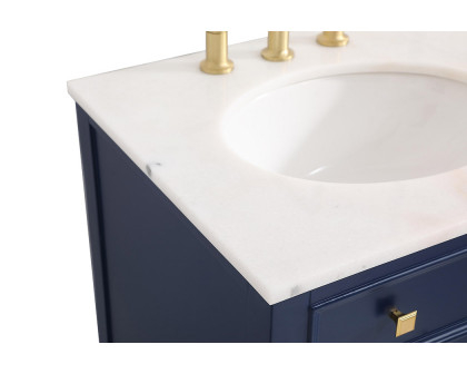 Elegant Cape Cod Free Standing Single Bathroom Vanity Set - Blue, L 24" (VF10424BL)