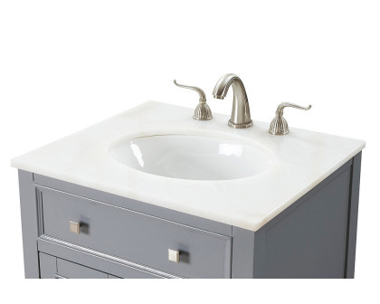 Elegant Cape Cod Free Standing Single Bathroom Vanity Set - Gray, L 24" (VF10424GR)