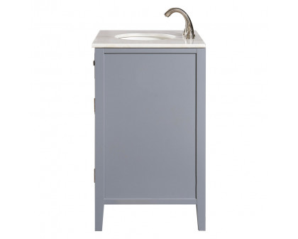 Elegant Cape Cod Free Standing Single Bathroom Vanity Set - Gray, L 30" (VF10430GR)