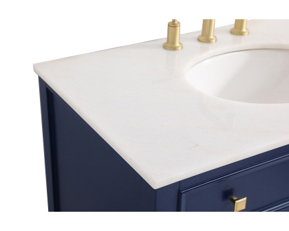 Elegant Cape Cod 36" Free Standing Single Bathroom Vanity Set - Blue (VF10436BL)