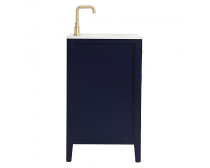 Elegant Cape Cod 36" Free Standing Single Bathroom Vanity Set - Blue (VF10436BL)