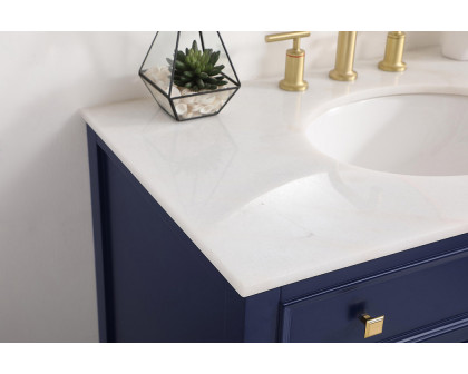 Elegant Cape Cod 36" Free Standing Single Bathroom Vanity Set - Blue (VF10436BL)