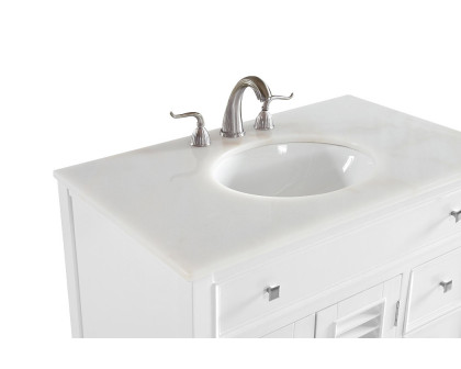 Elegant Cape Cod 36" Free Standing Single Bathroom Vanity Set - White (VF10436WH)