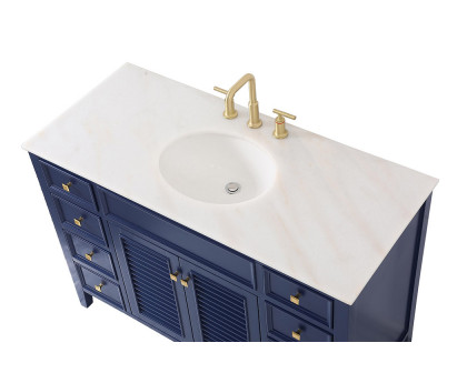 Elegant Cape Cod 48" Free Standing Single Bathroom Vanity Set - Blue (VF10448BL)