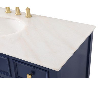 Elegant Cape Cod 48" Free Standing Single Bathroom Vanity Set - Blue (VF10448BL)