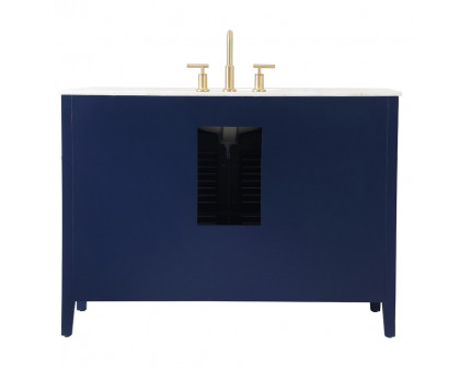 Elegant Cape Cod 48" Free Standing Single Bathroom Vanity Set - Blue (VF10448BL)