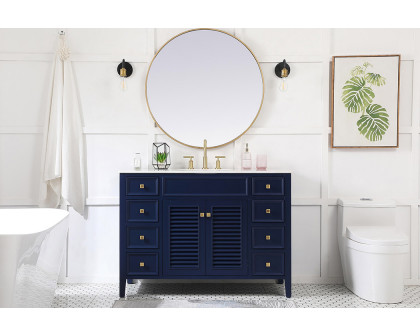 Elegant Cape Cod 48" Free Standing Single Bathroom Vanity Set - Blue (VF10448BL)