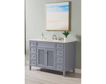 Elegant Cape Cod 48" Free Standing Single Bathroom Vanity Set - Gray (VF10448GR)