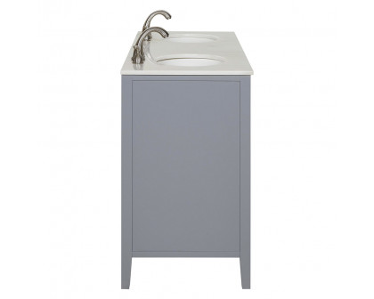 Elegant Cape Cod 60" Free Standing Double Bathroom Vanity Set - Gray (VF10460GR)