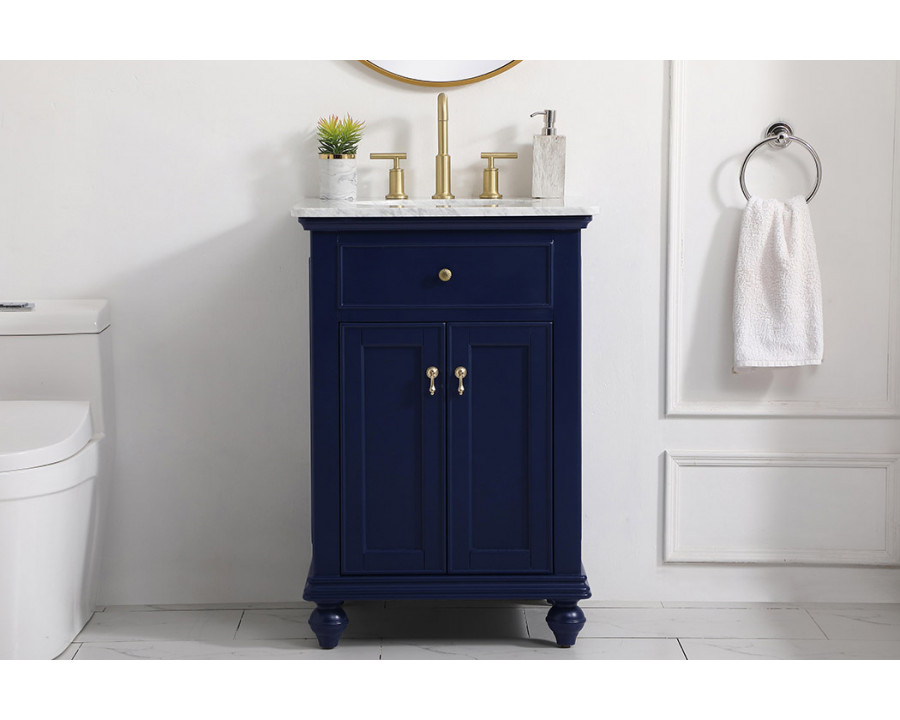 Elegant Otto 24" Single Bathroom Vanity Set - Blue (VF12324BL)