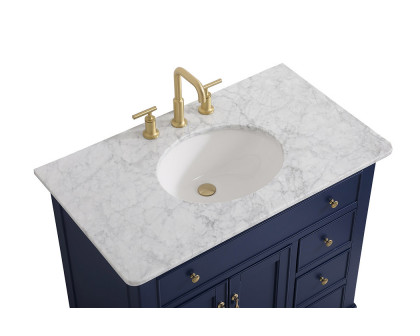 Elegant Otto Single Bathroom Vanity Set - Blue, L 36" (VF12336BL)