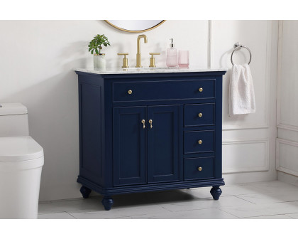 Elegant Otto Single Bathroom Vanity Set - Blue, L 36" (VF12336BL)