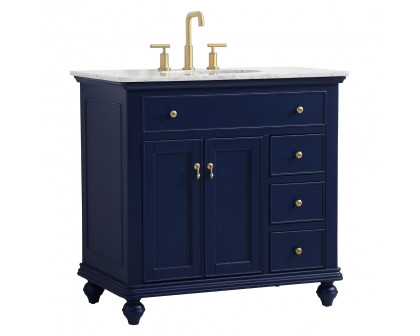 Elegant Otto Single Bathroom Vanity Set - Blue, L 36" (VF12336BL)