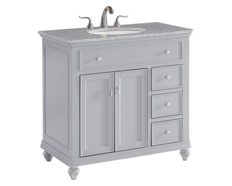 Elegant Otto Single Bathroom Vanity Set - Gray, L 36" (VF12336GR)