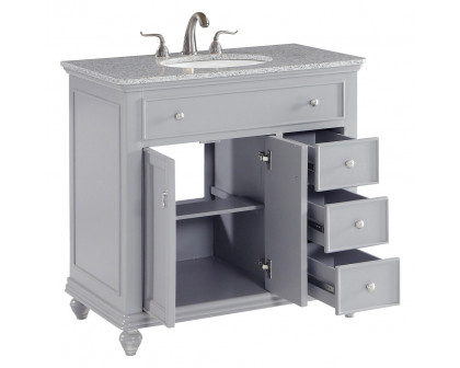 Elegant Otto Single Bathroom Vanity Set - Gray, L 36" (VF12336GR)