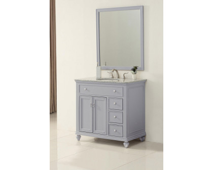 Elegant Otto Single Bathroom Vanity Set - Gray, L 36" (VF12336GR)