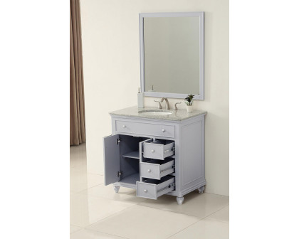 Elegant Otto Single Bathroom Vanity Set - Gray, L 36" (VF12336GR)