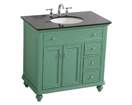 Elegant Otto Single Bathroom Vanity Set - Vintage Mint, L 36" (VF12336VM)