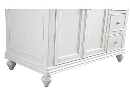 Elegant Otto Single Bathroom Vanity Set - Antique White, L 42" (VF12342AW)