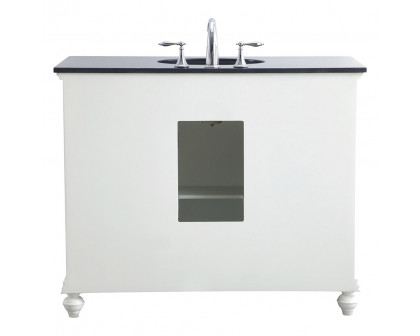 Elegant Otto Single Bathroom Vanity Set - Antique White, L 42" (VF12342AW)