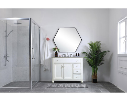 Elegant Otto Single Bathroom Vanity Set - Antique White, L 42" (VF12342AW)