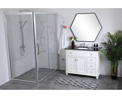 Elegant Otto Single Bathroom Vanity Set - Antique White, L 42" (VF12342AW)