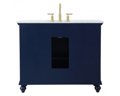 Elegant Otto Single Bathroom Vanity Set - Blue, L 42" (VF12342BL)